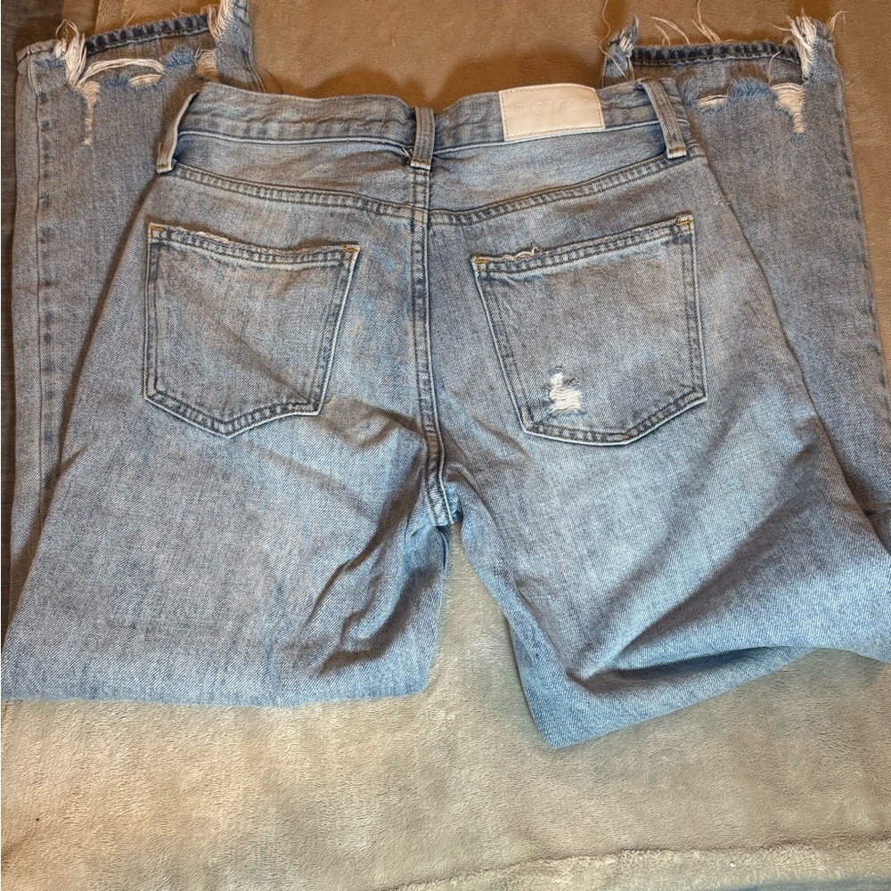 Pistola distressed light wash jeans, ladies size 25 disstressed at hem - Picture 10 of 12
